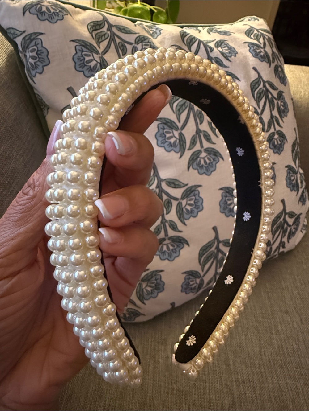Lele Sadoughi pearl embellishment headband